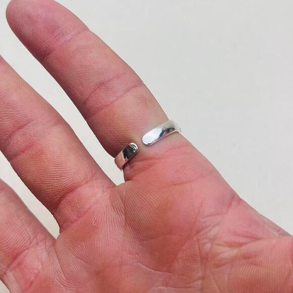 Y2k grunge silver engraved flower - Picture 4 of 8